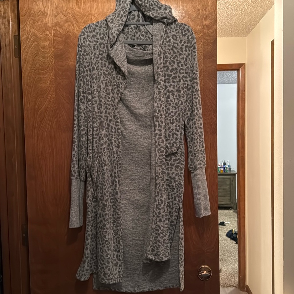 Sweet Romeo long cardigan animal print